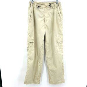 MICROS Essentials Men's Khaki Cargo Polyester Hiking Camping Pants Size Small